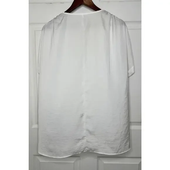 CAbi Seaside White Blouse Top Dolman Tie-Sleeve V-Neck #5895 Size Medium - Picture 7 of 7